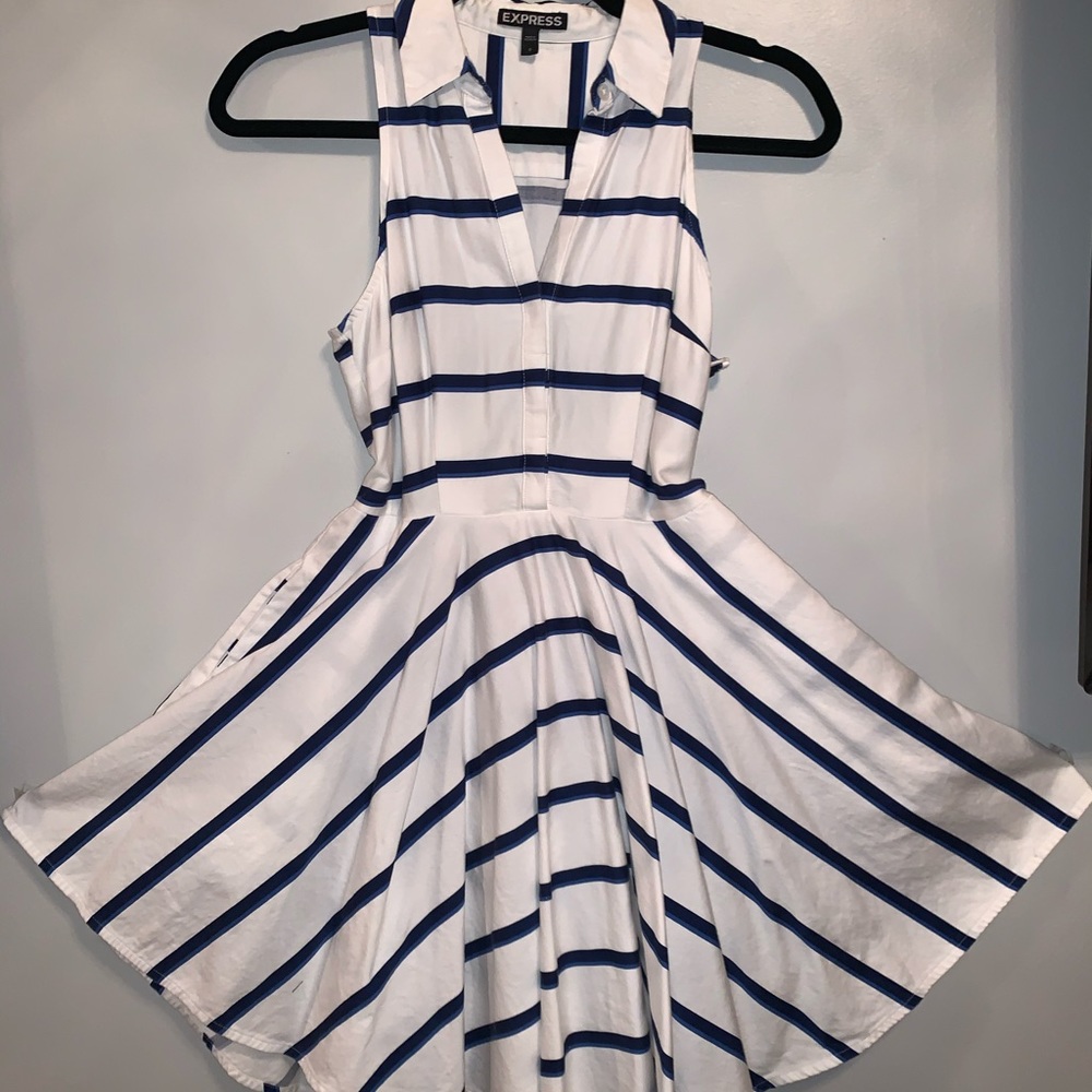 Super Cute!!! Blue and White Dress